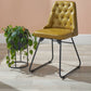 Camillo Mustard Leather and Iron Dining Chair