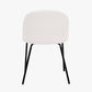 Turi Boucl�� Fabric and Black Metal Dining Chair