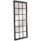 Tall Black Wooden Window Mirror