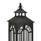 Set Of Three Black Wooden Lanterns With Archway Design