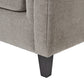 Vesper Taupe Cushion Back Three Seater Sofa