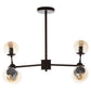 Abira 6 Arm Matte Black Pendant Light