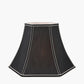 Lyla 50cm Black Polysilk Bowed Lampshade