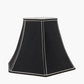 Lyla 50cm Black Polysilk Bowed Lampshade