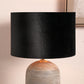 Bow 40cm Black Velvet Cylinder Lampshade