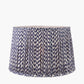 Vienna 45cm Blue Chevron Mushroom Pleat Lampshade