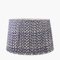 Vienna 45cm Blue Chevron Mushroom Pleat Lampshade