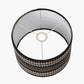 Ladakh 30cm Black and White Woven Cylinder Lampshade