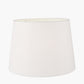 Lys 40cm White Self Lined Linen Tapered Lampshade