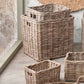 S/2 Grey Kubu Large Square Baskets