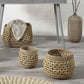 S/3 Seagrass and Water Hyacinth Natural Round Baskets