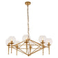 Abira Gold 8 Arm Geo Pendant Lamp