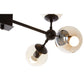 Abira 6 Arm Matte Black Pendant Light