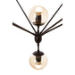 Abira Matte Black 21 Arm Pendant Lamp