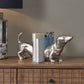 Silver Metal Sausage Dog Book Ends