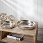 S/2 Silver Hammered Metal Bowls