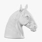 White Metal Horse Head Ornament