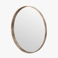 Natural Wood Veneer Slim Frame Round Mirror Large