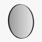 Black Metal Slim Frame Round Wall Mirror Small