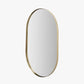 Brushed Gold Metal Slim Frame Oval Wall Mirror