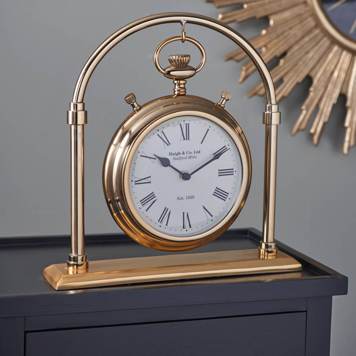 Silver Metal and Glass Carriage Clock