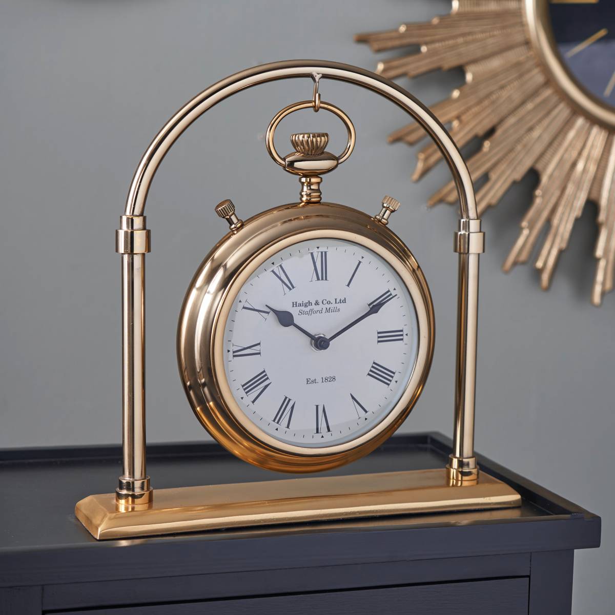 Silver Metal and Glass Carriage Clock