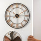 Black and Rose Gold Metal Round Wall Clock