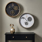 Black and Champagne Metal Working Cog Wall Clock