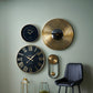 Black Face and Antique Brass Metal Wall Clock