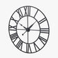 Black Metal Large Round Wall Clock