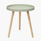 Halston Sage Green Wood Veneer and Natural Pine Wood Side Table