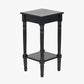 Heritage Black Pine Wood Accent Table