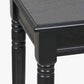 Heritage Black Pine Wood Accent Table