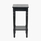 Heritage Black Pine Wood Accent Table