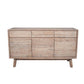 Kalmar Sand Wash Acacia Wood 3 Drawer 3 Door Sideboard