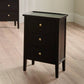 Chelmsford Satin Black Pine Wood 3 Drawer Unit