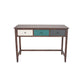 Loft Blue Multicoloured Pine Wood 3 Drawer Desk