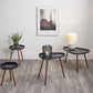 Clarice Black Mdf And Brown Pine Wood Teardrop Side Table