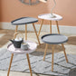 Clarice Blush Mdf And Natural Pine Wood Teardrop Side Table