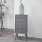 Chaya Dark Grey Pine Wood 5 Drawer Tall Boy