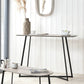 Ukiah Grey Oak Veneer and Black Metal Console Table