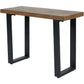 Pahoja Oak Finish Mango Wood and Black Metal Console Table