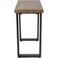 Pahoja Oak Finish Mango Wood and Black Metal Console Table