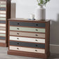 Loft Sage Multicoloured Pine Wood 6 Drawer Unit