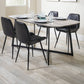 Ukiah Grey Oak Veneer and Black Metal Dining Table