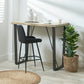 Marca Sand Wash Acacia Wood and Black Metal Bar Table