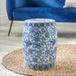 Matilde Blue and White Floral Ceramic Stool