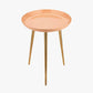 Seline Apricot Enamel and Gold Metal Side Table