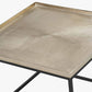 Franklin Gold Cast and Black Metal Coffee Table