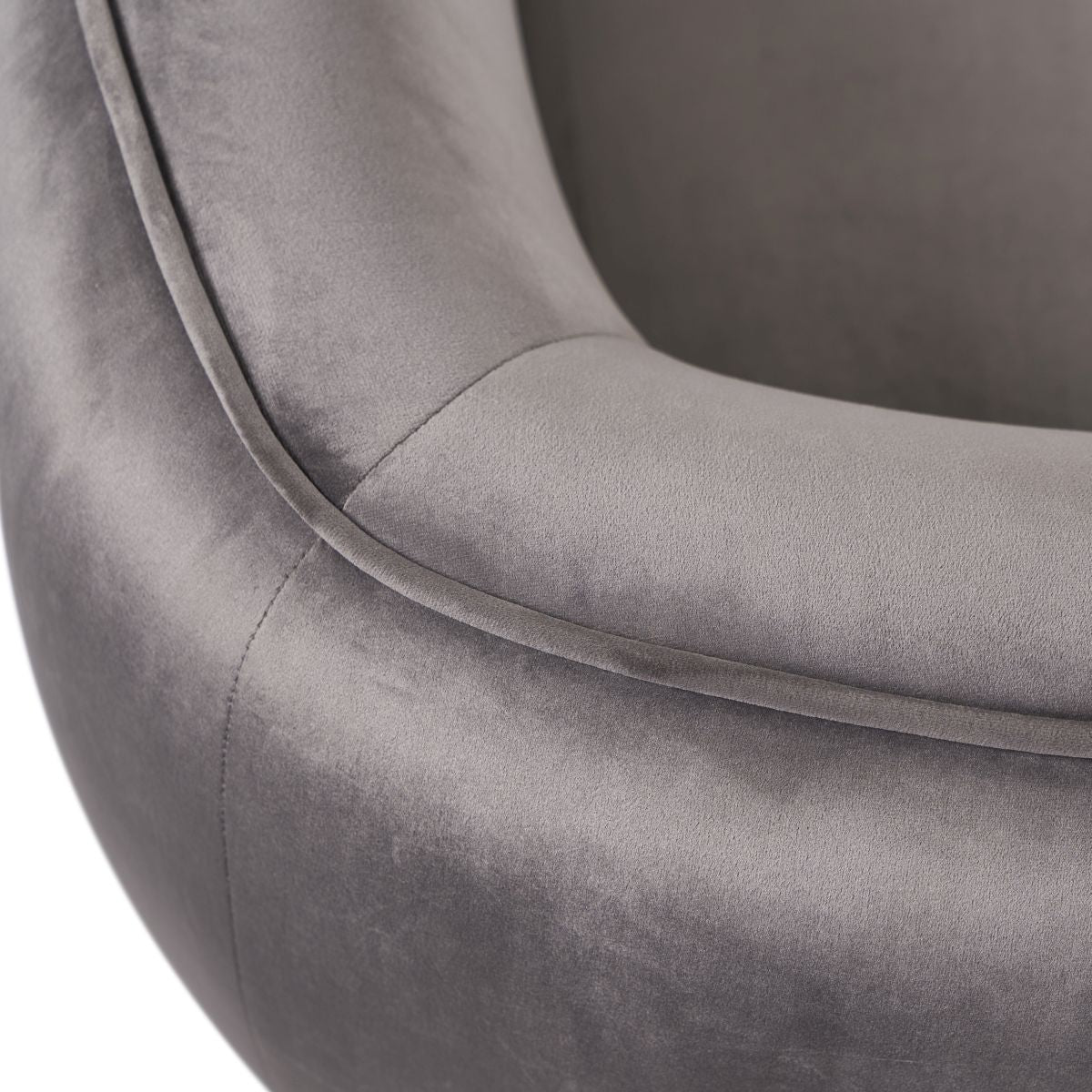 Lucca Black Velvet and Metal Armchair